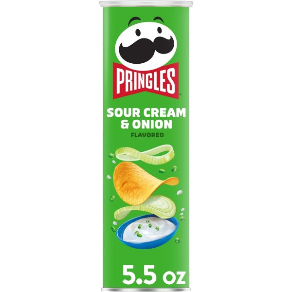Pringles Sour Cream & Onion Potato Chips Pack, 158g - Image 4