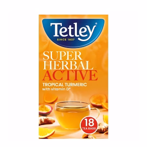Tetley 40g Super Herbal Active Tropical Turmeric