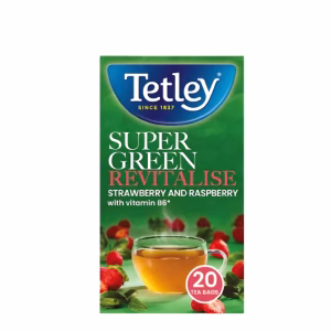 Tetley 40g Super Revitalise Straw & Raspby