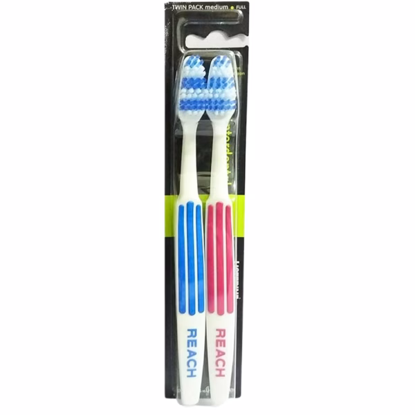 Listerine Reach Tooth Brush  Duo PK2 Medium