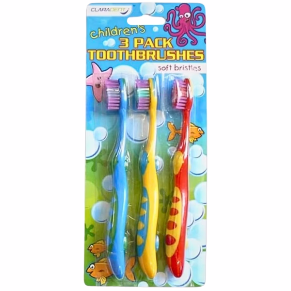 Claradent Kids Toothbrush 3pk