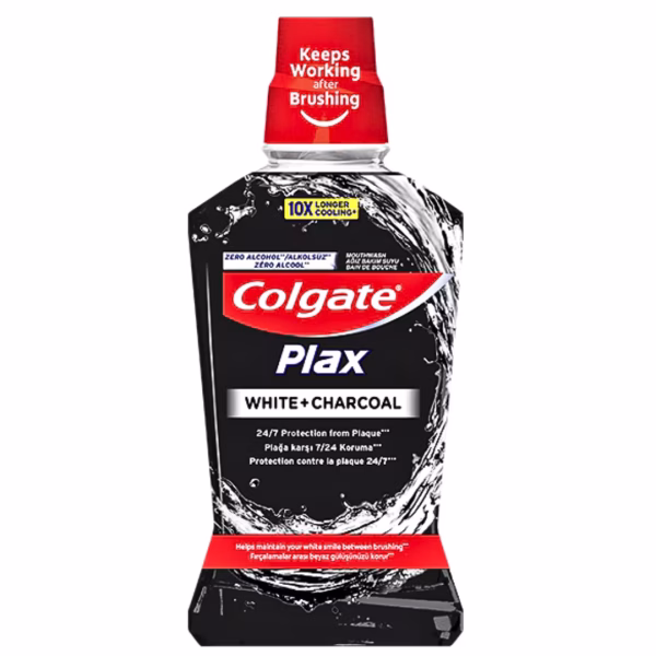 Colgate Mouthwash 500ml Plax Carbon Charcoal
