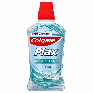 Colgate Mouthwash 500ml Plax Active Sea Salt