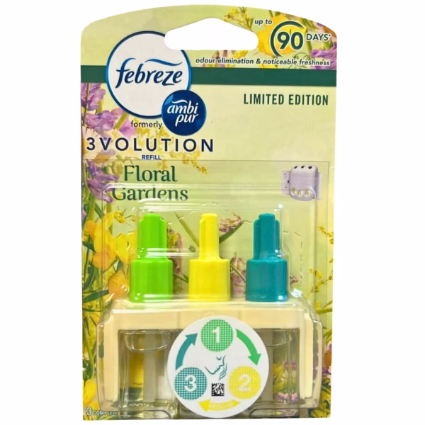 Febreze Plug In 3 Volution Refill 20ml Floral Gardens