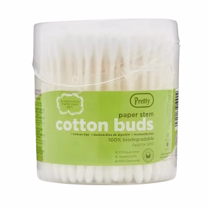 Pretty Paper Stem Cotton Buds 200's Round