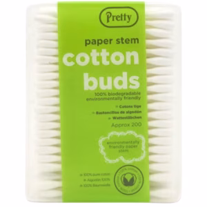 Pretty Paper Stem Cotton Buds 200's Square