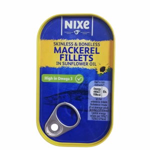 Nixe Mackerel Fillets In Sunflower Oil 125g