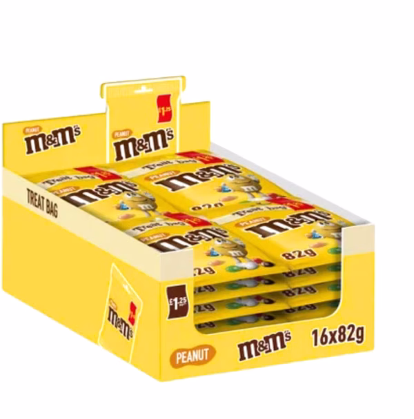 M&M's Treat Bag 82g Peanut(1x16)