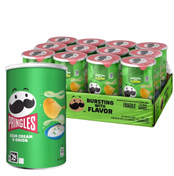Pringles Medium 71g  Sour Cream & Onion (1x12)