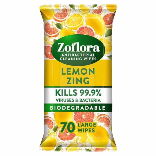 Zoflora Antibacterial MPC Wipes 70W Lemon