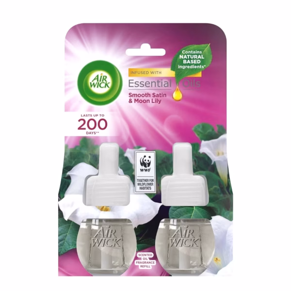 Airwick Plug In Refil Twin 19ml Smooth Satin & Moon