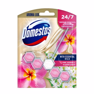 Domestos Power Rimblock Aroma Lux Pink Jasmine & Elderflower 55g