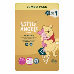 Little Angels Jumbo Size 1 70pcs