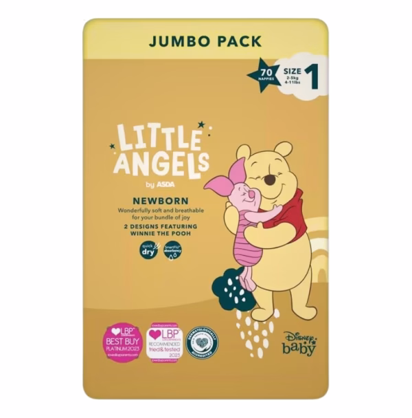 Little Angels Jumbo Size 1 70pcs