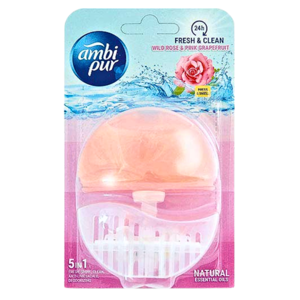 Ambi Pur Rim 55ml Block Rose & Pink Grapefruit (1x6)