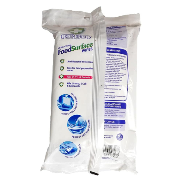Greensheild Antibacterial Foodsurface Wipes 70w - Image 2