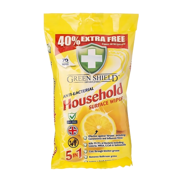 Greensheild Antibacterial Household Wipes 70w