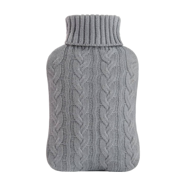 Hot Water Bottle With Knitted Cover