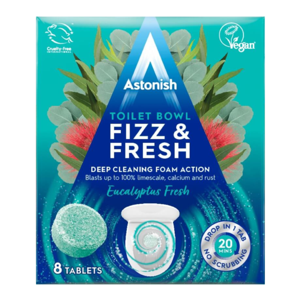 Astonish Toilet BOWL Fizz & Fresh 8TAB Eucalyptus