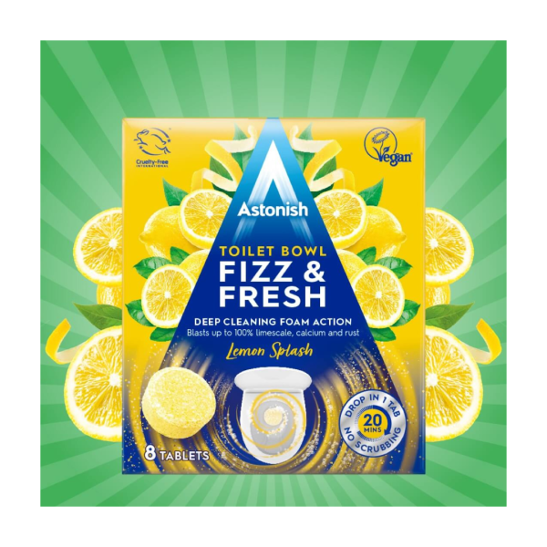 Toilet Bowl Fizz & Fresh 8TAB Lemon