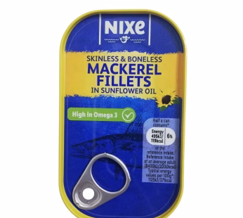 Nixe Mackerel Fillets In Sunflower Oil 125g