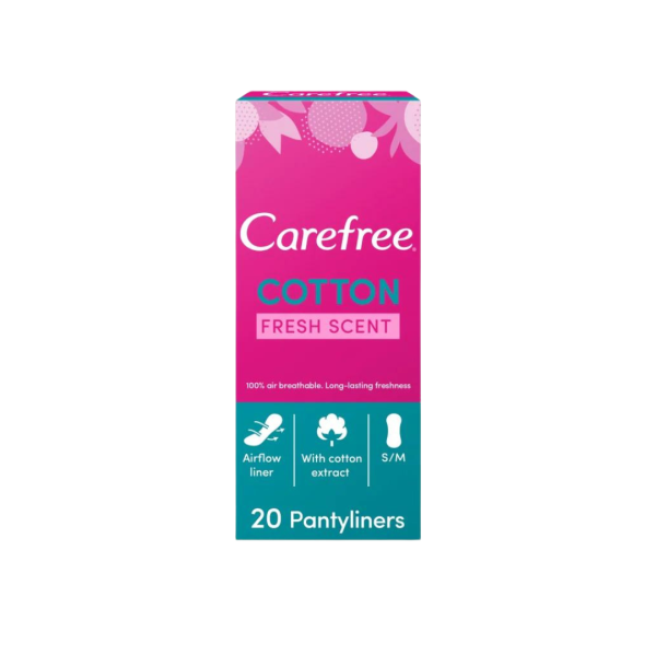 Carefree Panty Liner Cotton Fresh 20's