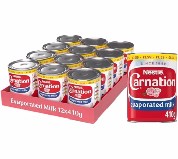 Carnation Evaporated Milk 410g (Pack of 12)