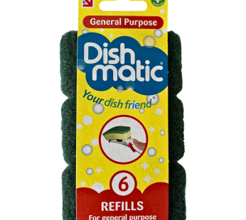 Dishmatic Sponge Refill Green 6pcs