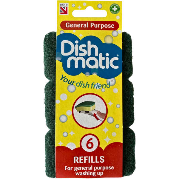 Dishmatic Sponge Refill Green 6pcs