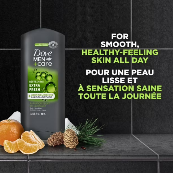 Dove Bath Men 400ml Extra Fresh - Image 2