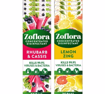 Zoflora Assorted Rhubarb & Lemon 250ml pk8